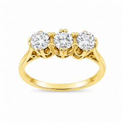 Pre Owned 18ct Diamond Trilogy Ring ZB798